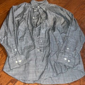 Nautica black and white checkered button down